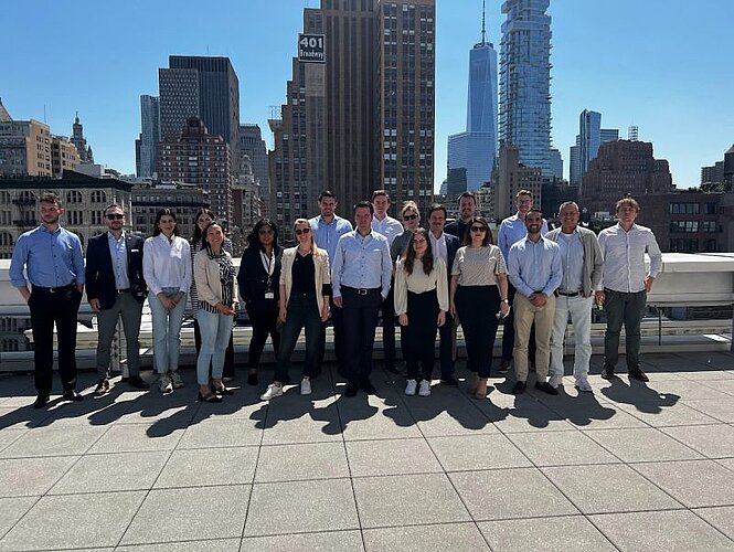 Internationalisierung Startup Gruppenfoto der WFI Delegation in New York.