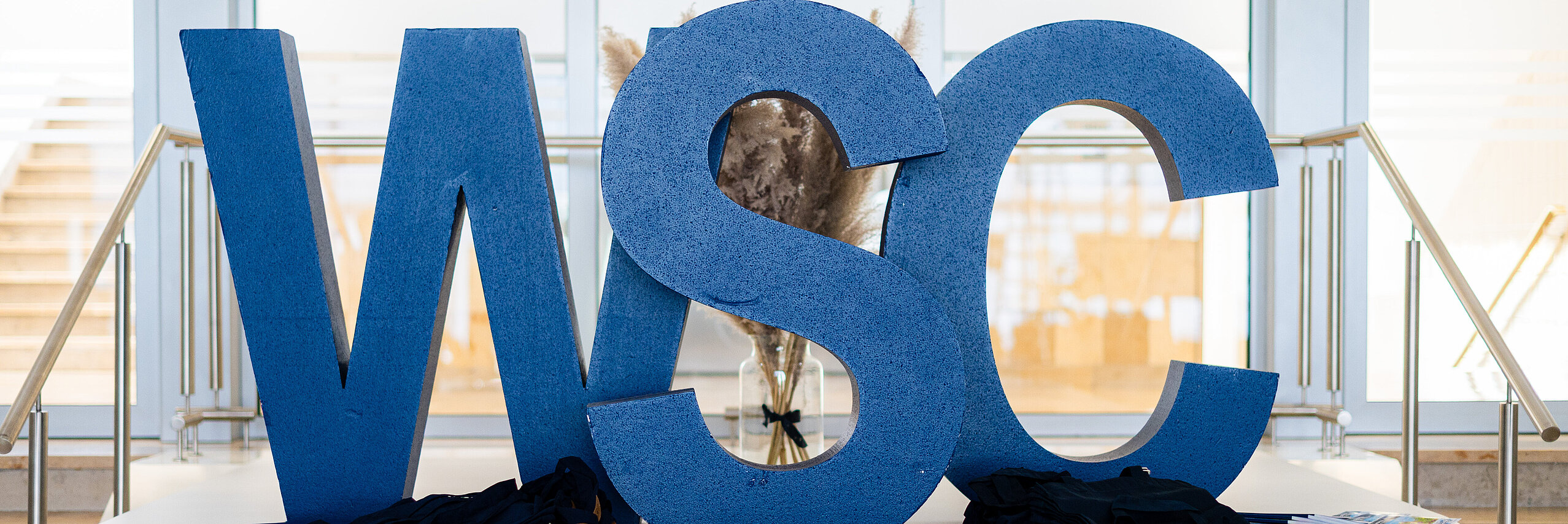 The three blue letters "WSC"